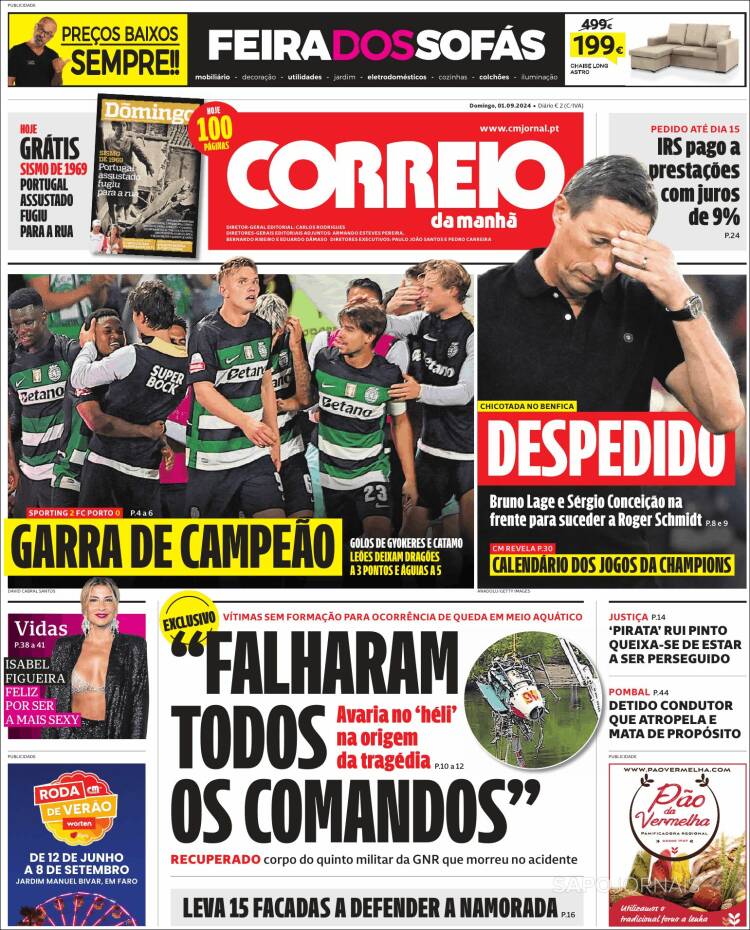 Portada de Correio da Manhã (Portugal)