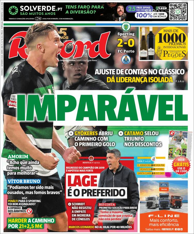 Portada de Record (Portugal)