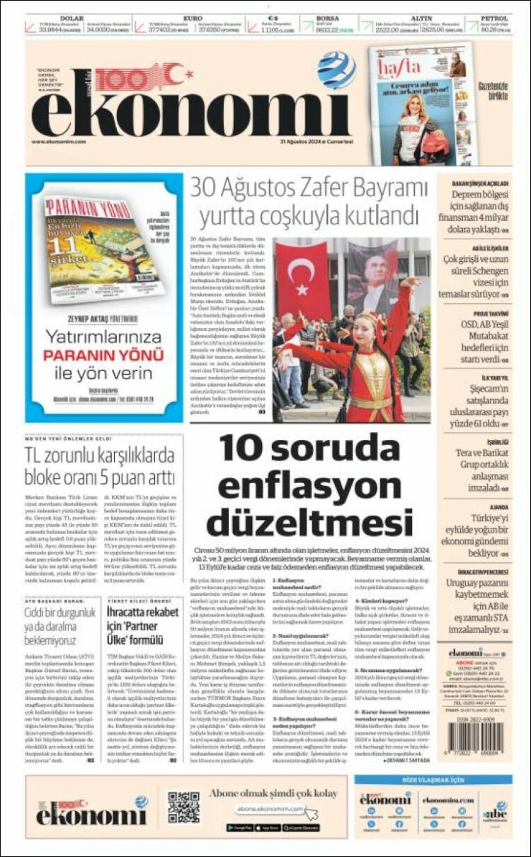 Portada de Dünya (Turqu&iacute;a)