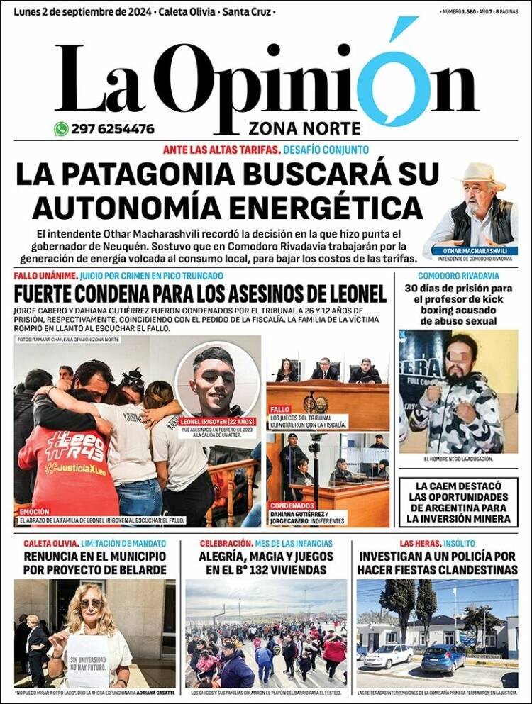 Portada de La Opinión Zona Norte (Argentina)