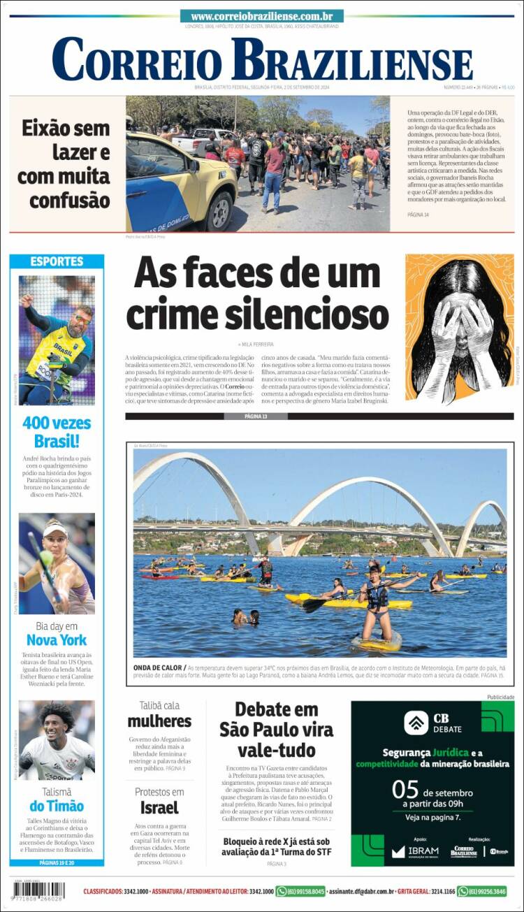 Portada de Correio Braziliense (Brasil)
