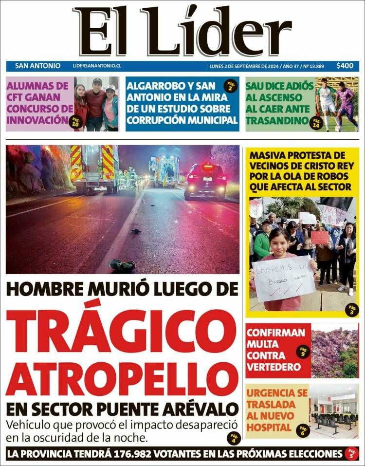Portada de Lider de San Antonio (Chile)