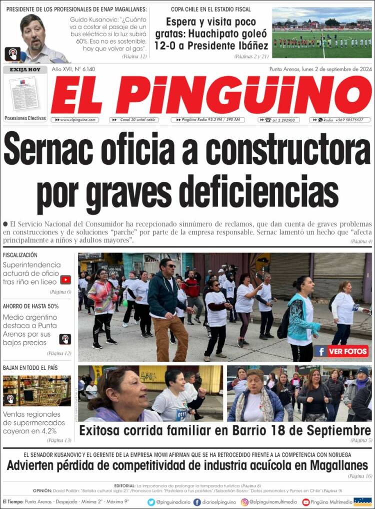 Portada de El Pingüino (Chile)