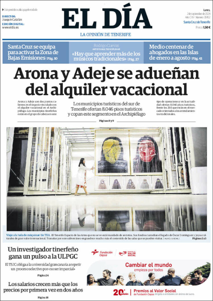 Portada de El Día (España)
