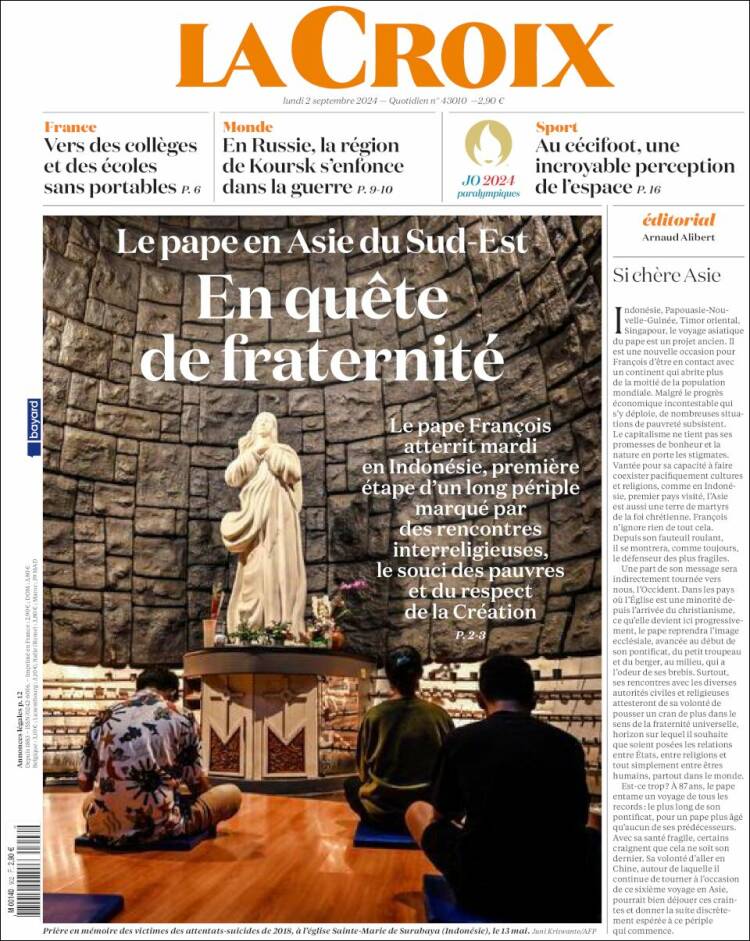 Portada de La Croix (Francia)