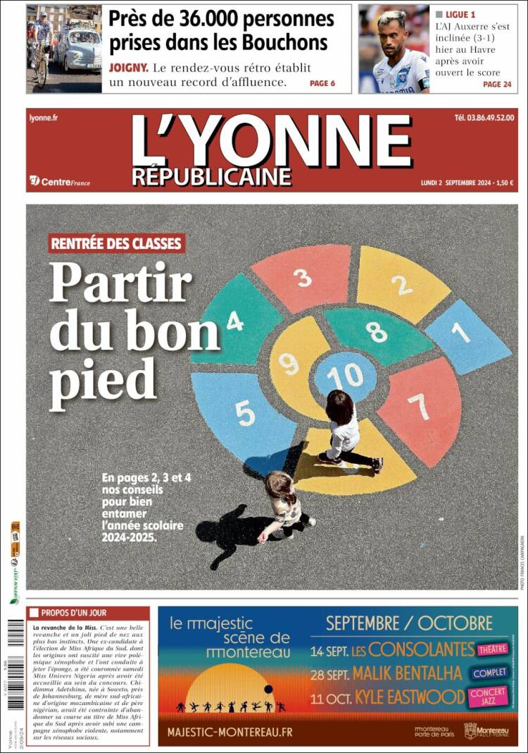 Portada de L'Yonne-Républicaine (Francia)
