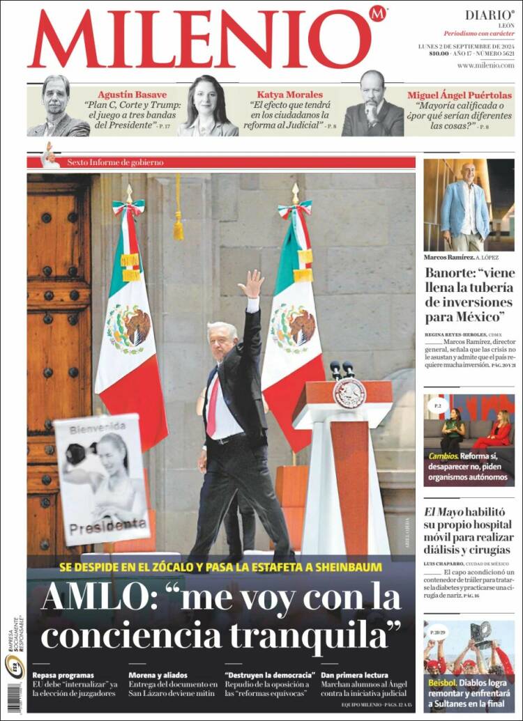 Portada de Milenio de León (M&eacute;xico)
