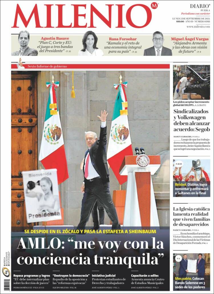 Portada de Milenio de Puebla (M&eacute;xico)