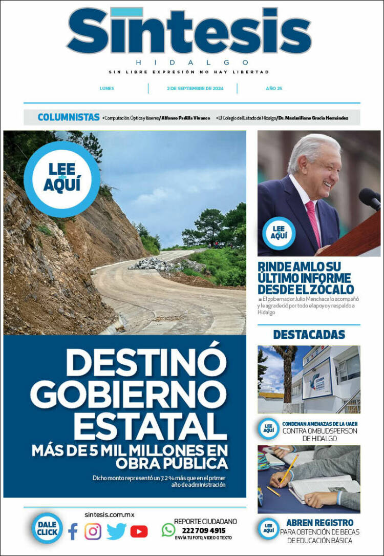 Portada de Sistesis - Hidalgo (M&eacute;xico)