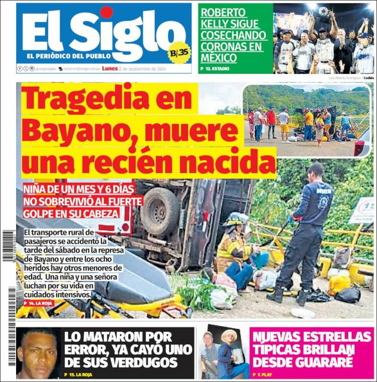Portada de El Siglo (Panam&aacute;)