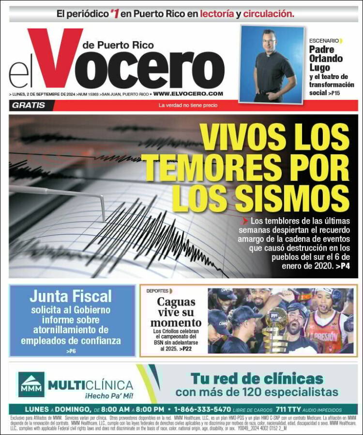 Portada de Vocero (Puerto Rico)