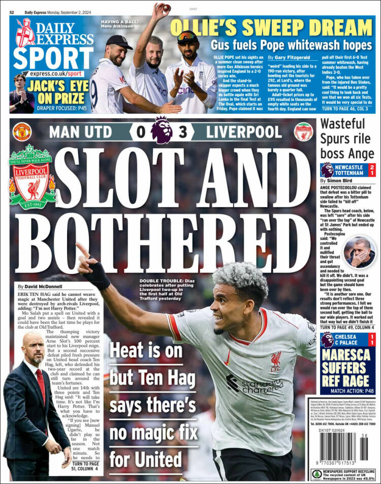 Portada de Express Sport (Reino Unido)