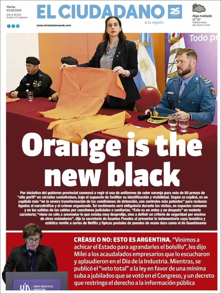 Portada de Diario El Ciudadano (Argentina)