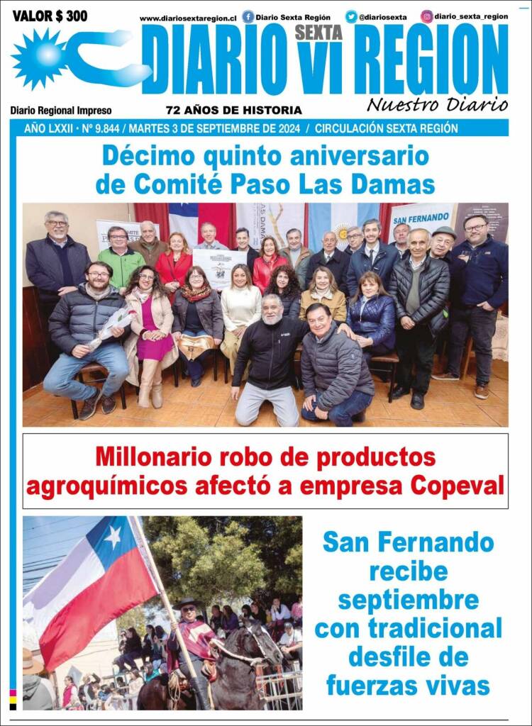 Portada de Diario VI Región (Chile)