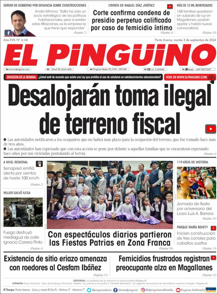 Portada de El Pingüino (Chile)