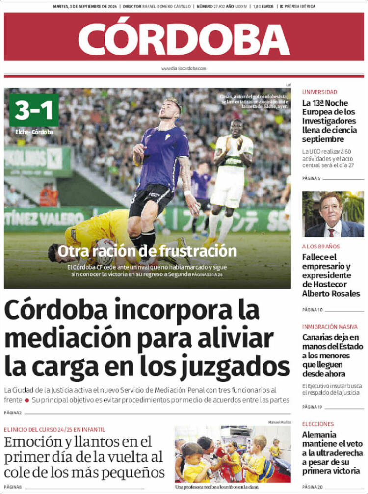 Portada de Diario de Córdoba (Espa&ntilde;a)