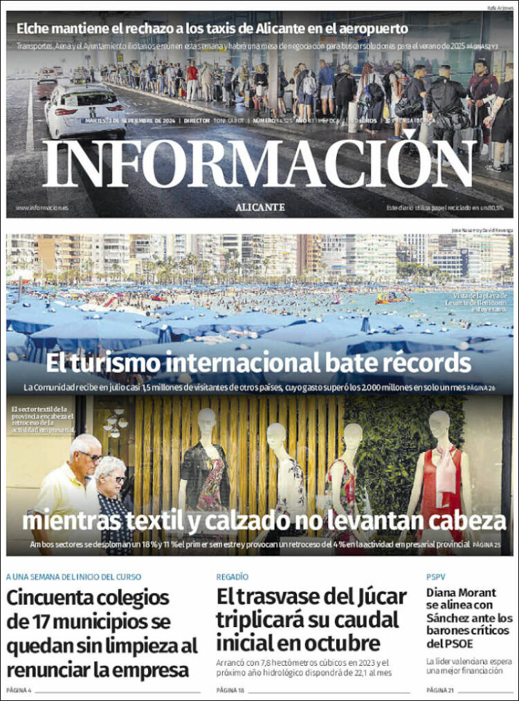Portada de Diario Información (Espa&ntilde;a)