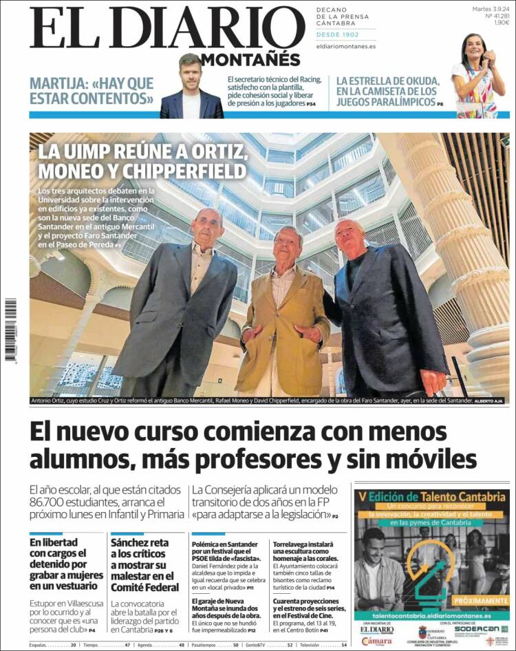 Portada de El Diario Montañés (Espa&ntilde;a)