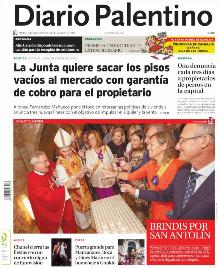 Portada de Diario Palentino (Espa&ntilde;a)