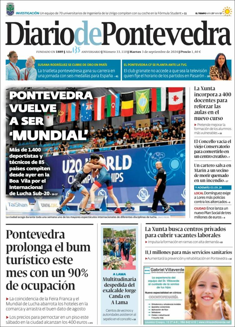 Portada de Diario de Pontevedra (Espa&ntilde;a)