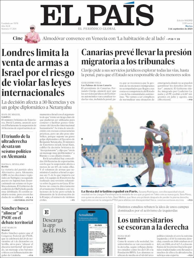 Portada de El País (Espa&ntilde;a)