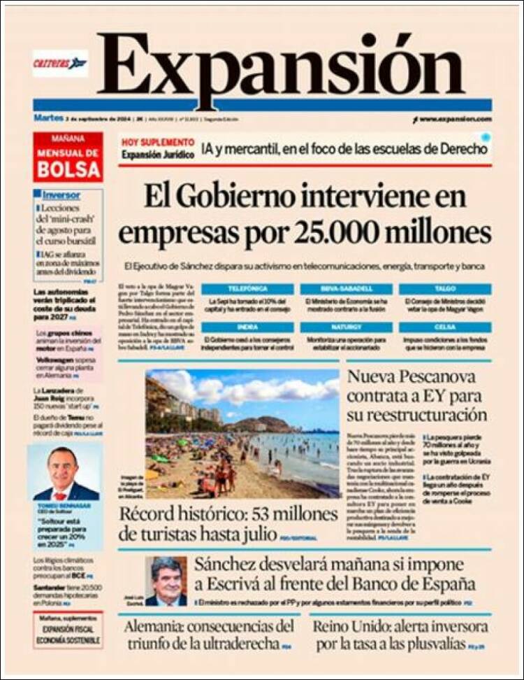 Portada de Expansión (Espa&ntilde;a)