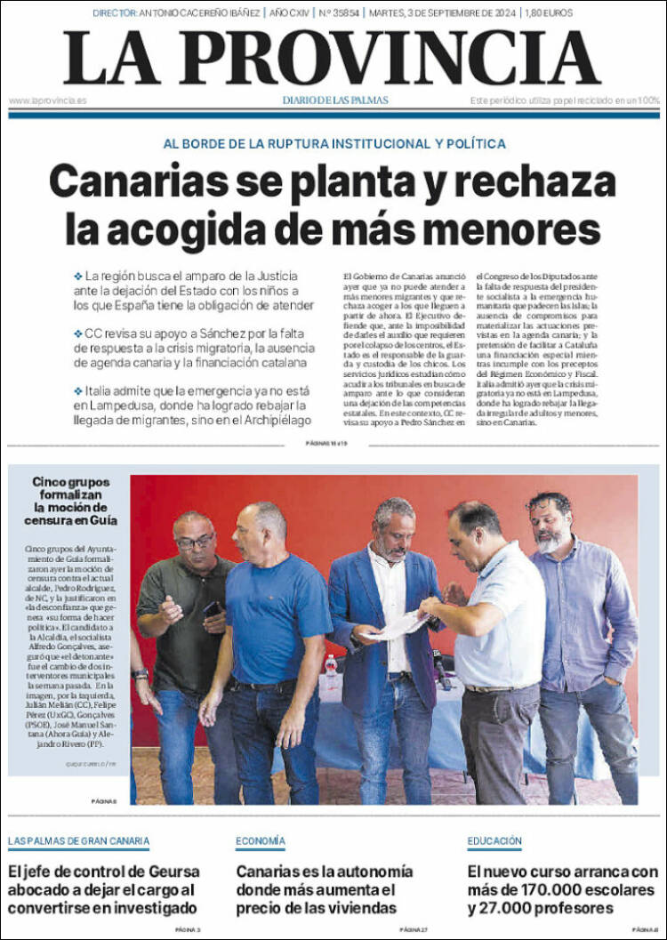 Portada de La Provincia (Espa&ntilde;a)