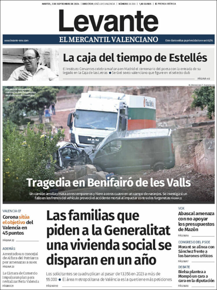 Portada de Levante (Espa&ntilde;a)