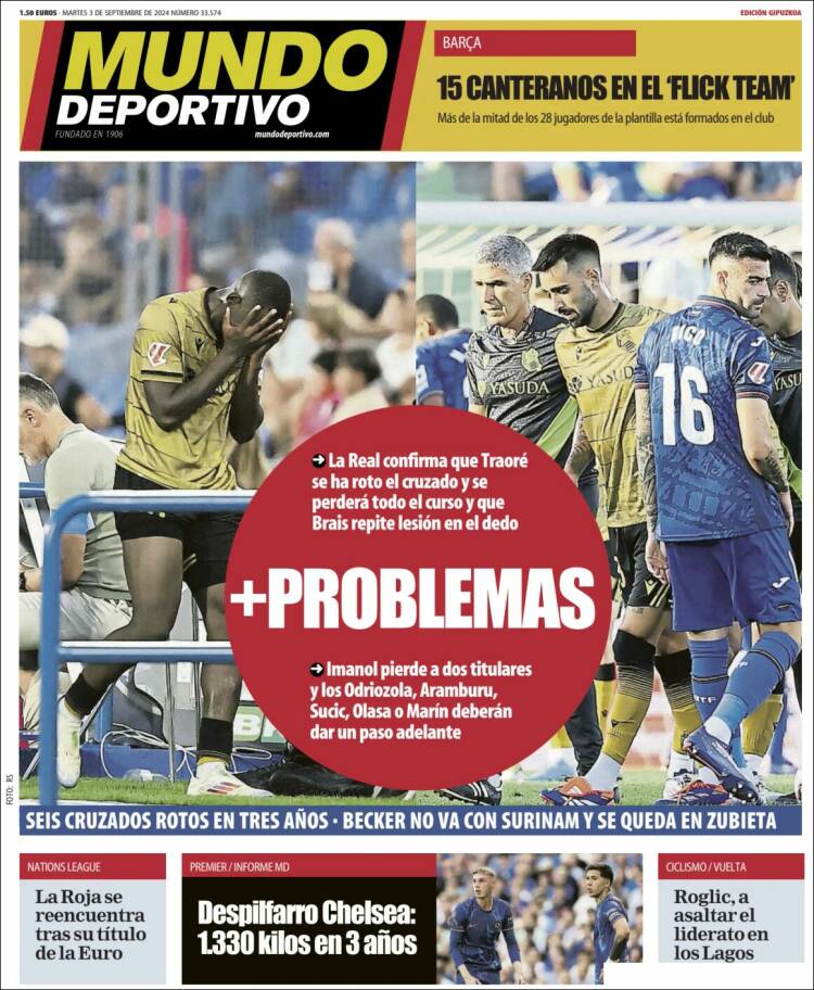 Portada de Mundo Deportivo Gipuzkoa (Espa&ntilde;a)