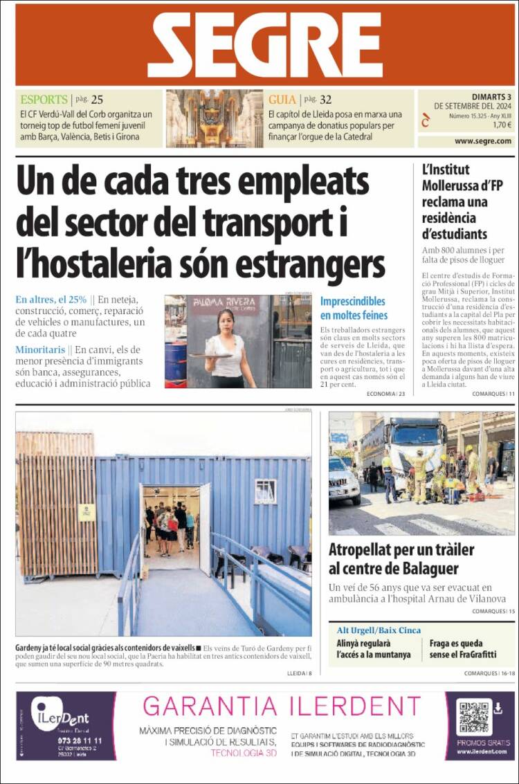 Portada de Segre (Espa&ntilde;a)