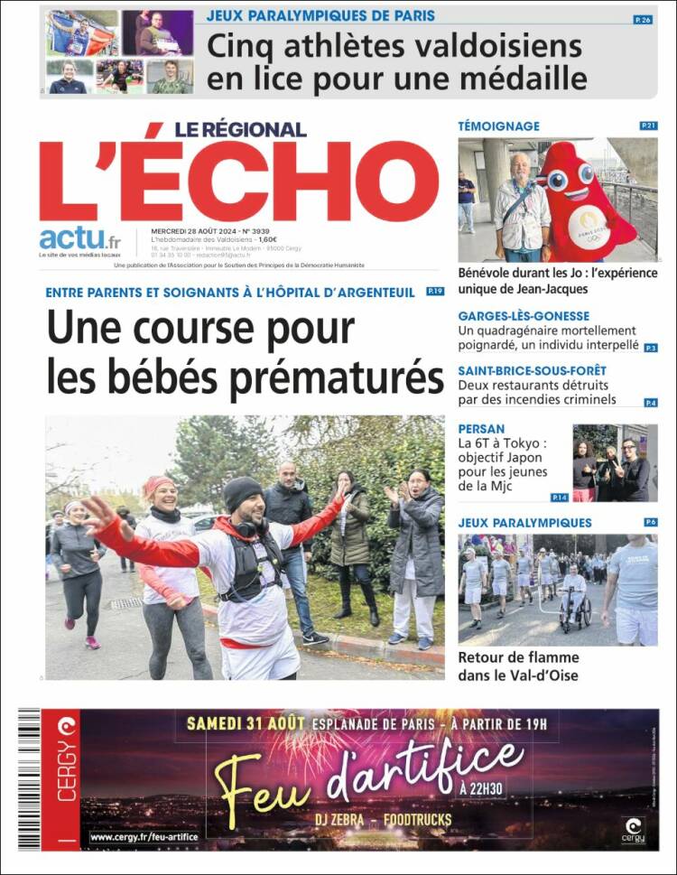 Portada de L'Echo de la Haute-Vienne (Francia)