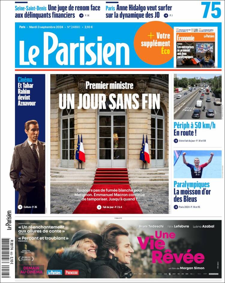 Portada de Le Parisien (Francia)