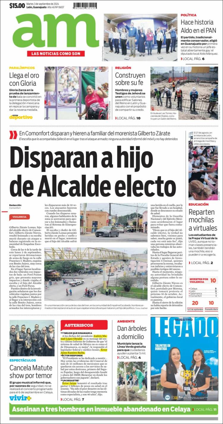 Portada de Al Día A.M. (México)