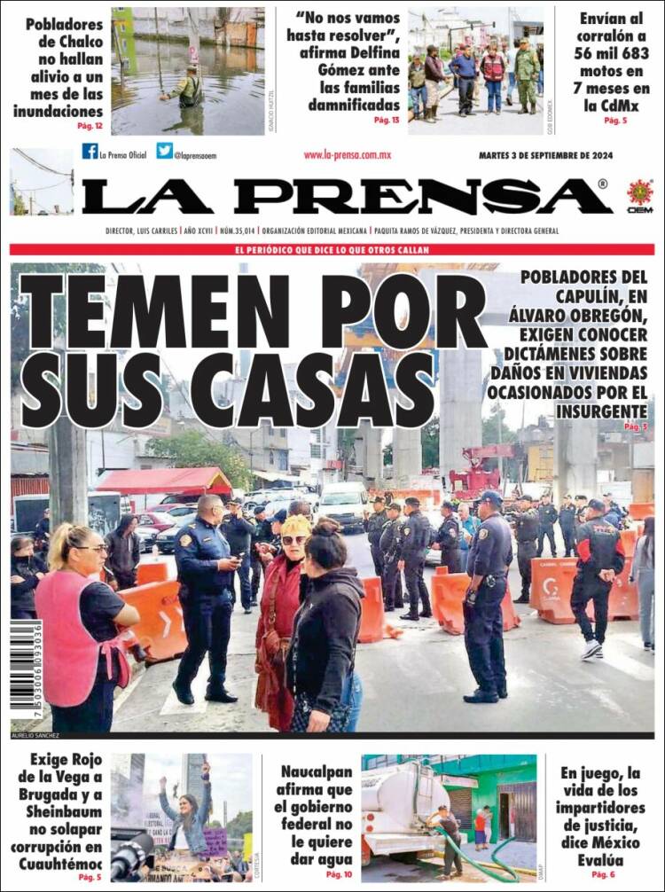 Portada de La Prensa (México)