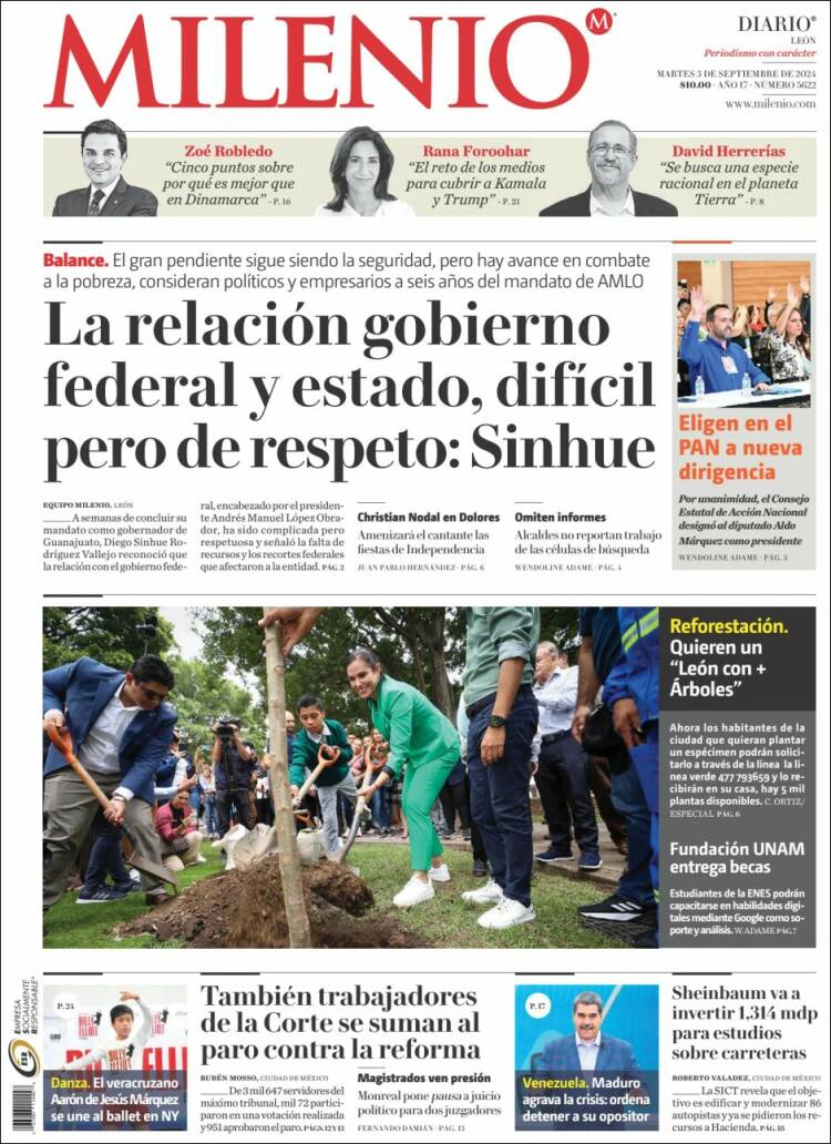 Portada de Milenio de León (México)