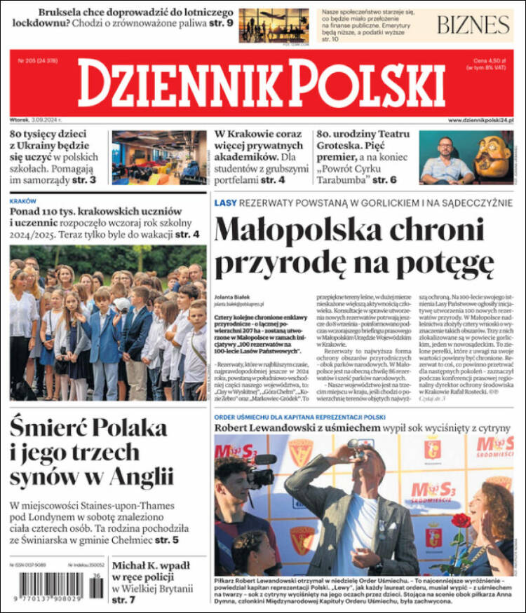 Portada de Dziennik (Polonia)