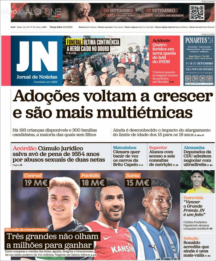 Portada de Jornal de Notícias (Portugal)