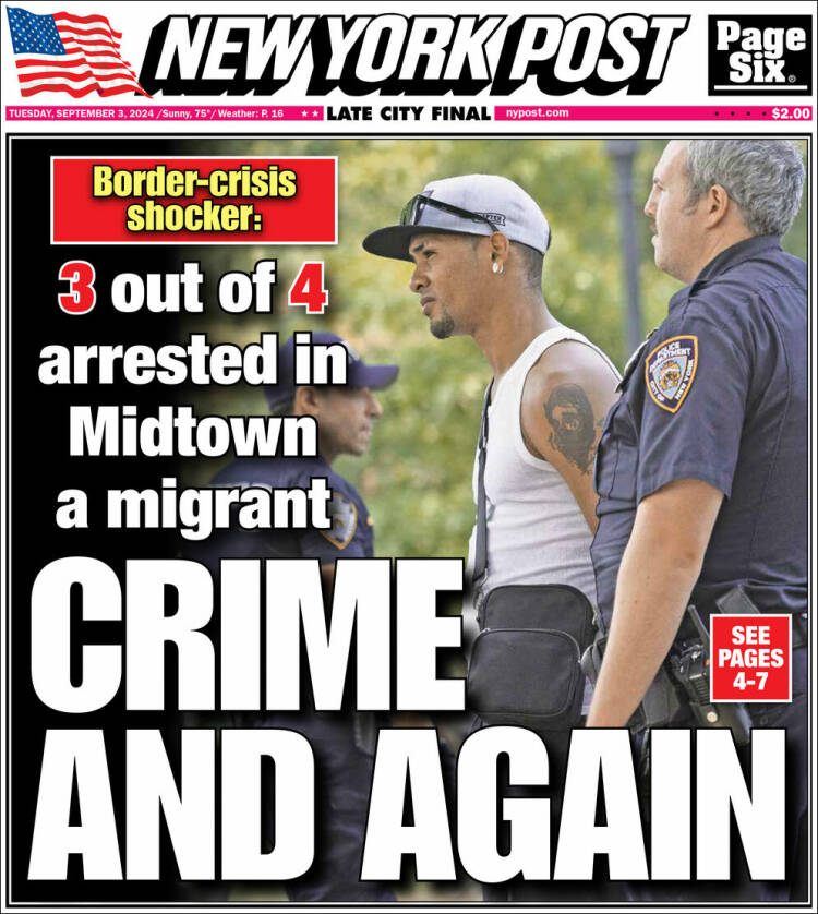 Portada de New York Post (USA)