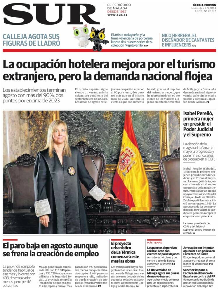 Portada de Diario el Sur (España)