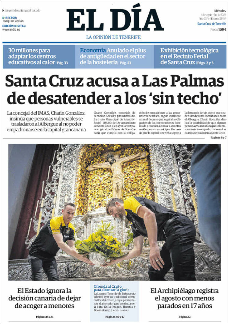Portada de El Día (España)