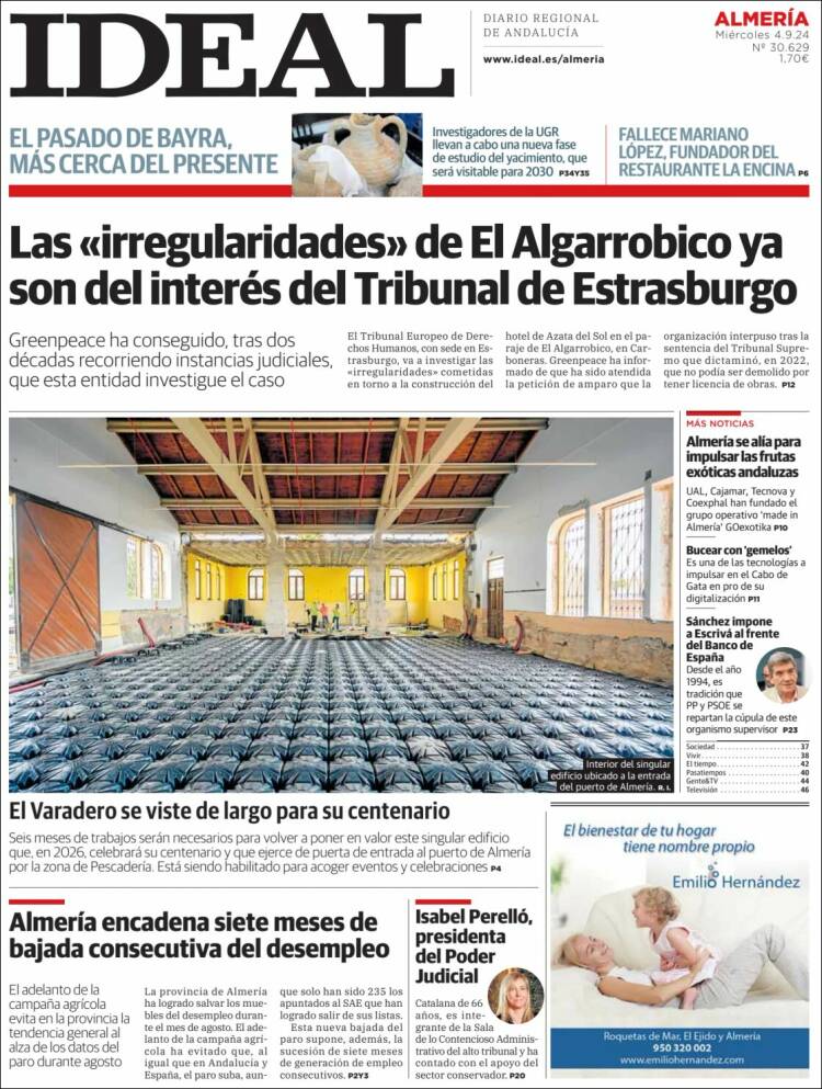 Portada de Ideal Almeria (España)