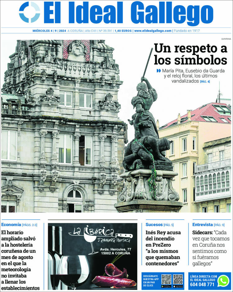 Portada de El Ideal Gallego (España)