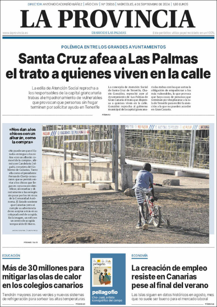 Portada de La Provincia (España)
