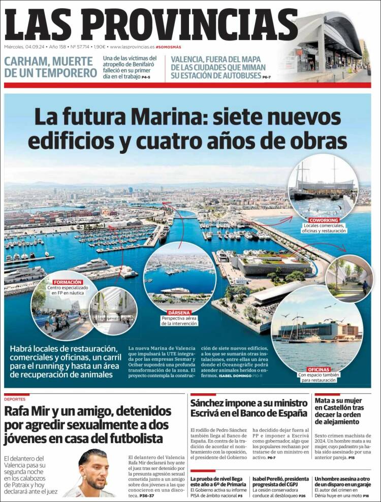 Portada de Las Provincias (España)