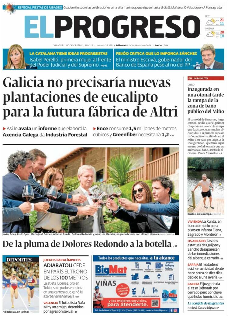 Portada de El Progreso (España)