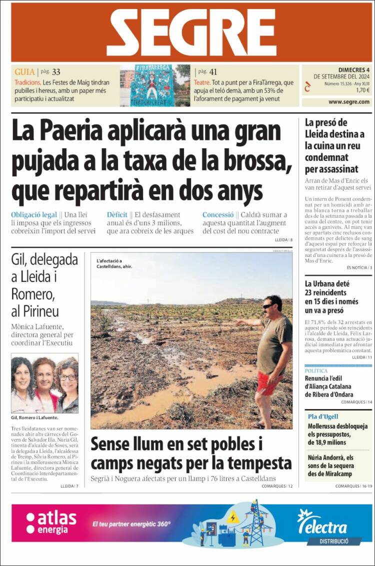 Portada de Segre (España)