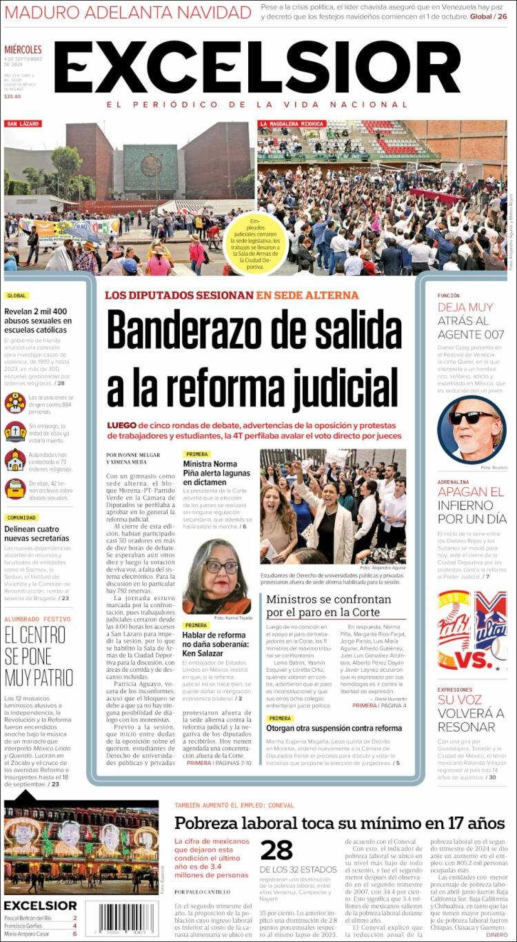 Portada de Excelsior (México)