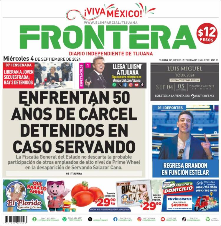 Portada de Frontera (México)