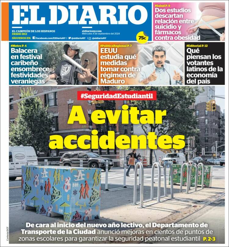 Portada de El Diario NY (USA)