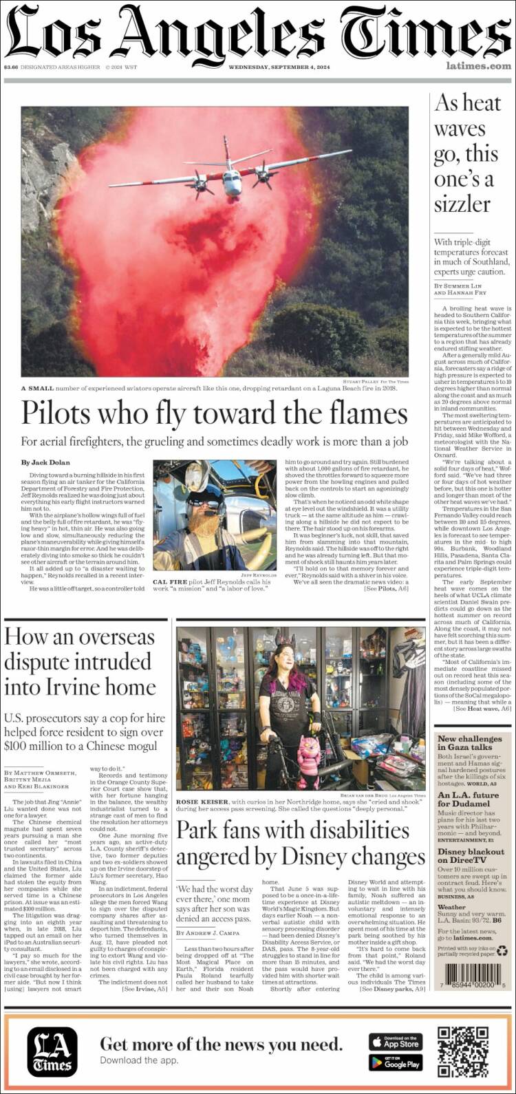 Portada de Los Angeles Times (USA)